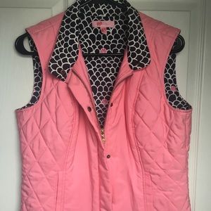 Lily Pulitzer Light Pink quilted vest Size Small
